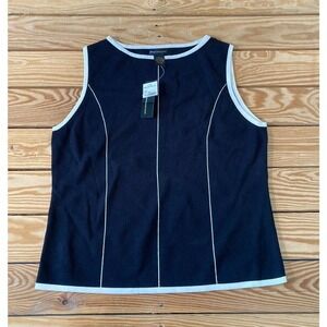 NWT Grace Dane Lewis Sleeveless Sweater Size XL Women’s Black